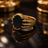 Gold Onyx Signet Ring