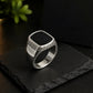 MODERN MOTIF BLACK ONYX RING