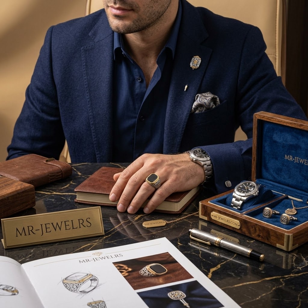 Two-Tone Filigree Men's Ring