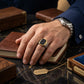 Two-Tone Filigree Men's Ring