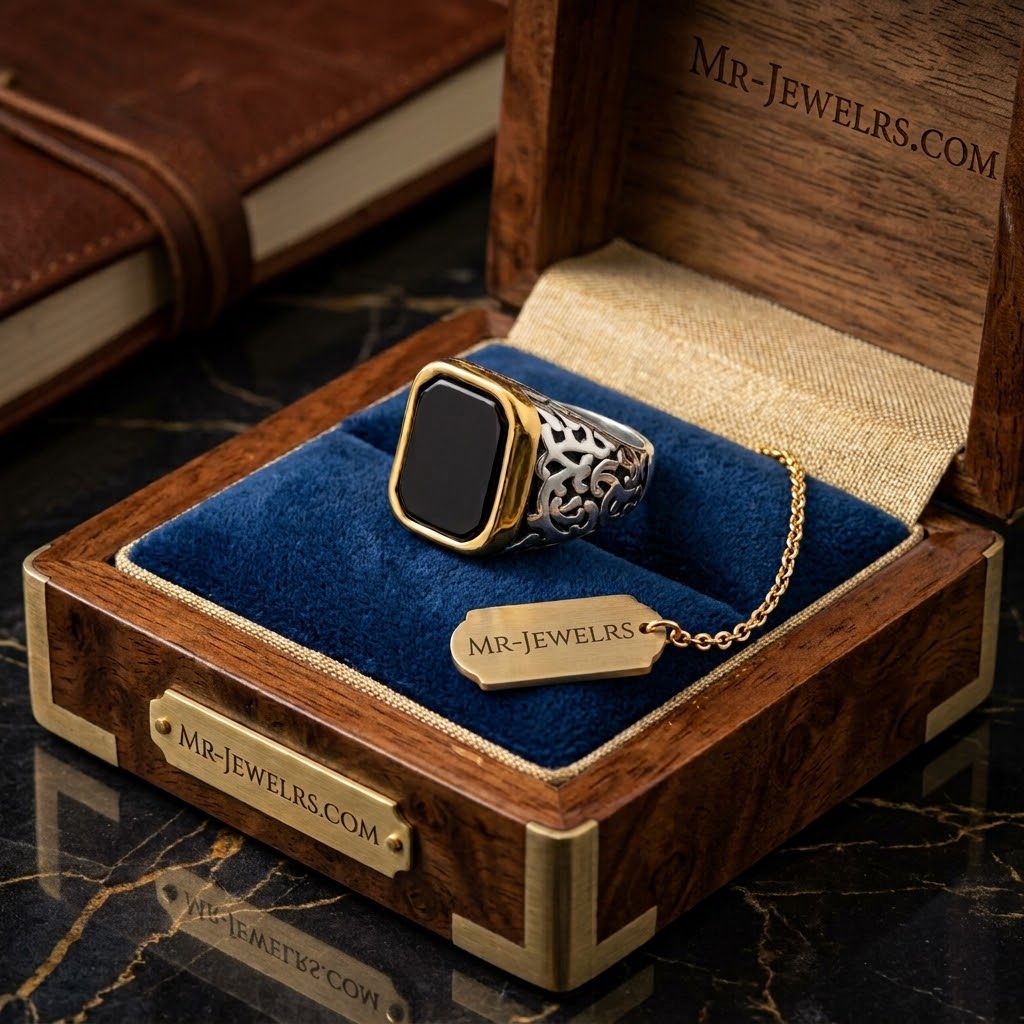 Two-Tone Filigree Men's Ring
