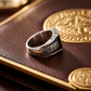 Greek Men,s Black Ring